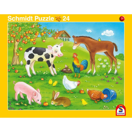 2er Set Rahmenpuzzles Kuschelige Tierfreunde 16 Teile Niedliche Tierkinder 24 Te