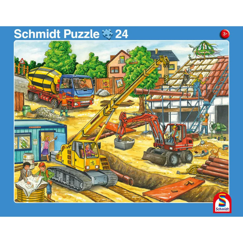 2er Set Rahmenpuzzles Fahrt mit dem Müllauto 16 Teile/Achtung, Baustelle! 24 Tei 2er Set Rahmenpuzzles Fahrt mit dem Müllauto 16 Teile/Achtung, Baustelle! 24 Tei