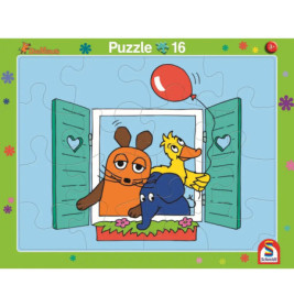 2er Set Rahmenpuzzles Die Maus 16 Teile/24 Teile