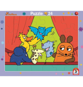 2er Set Rahmenpuzzles Die Maus 16 Teile/24 Teile