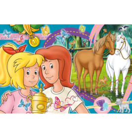 Schmidt Spiele Puzzle Bibi und Tina Pferdeglück 100 Teile mit Slap-Snap-Band