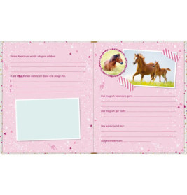 Taschenbuch-Freundebuch Pferdefreunde mit Wendepailletten sortiert