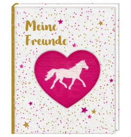 Taschenbuch-Freundebuch Pferdefreunde mit Wendepailletten sortiert