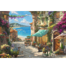Schmidt Spiele Puzzle Thomas Kinkade Café an der italienischen Riviera 1.000 Teile