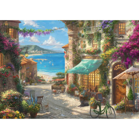 Schmidt Spiele Puzzle Thomas Kinkade Café an der italienischen Riviera 1.000 Teile