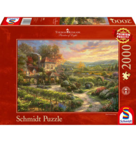 Schmidt Spiele Puzzle Thomas Kinkade In den Weinbergen 2.000 Teile