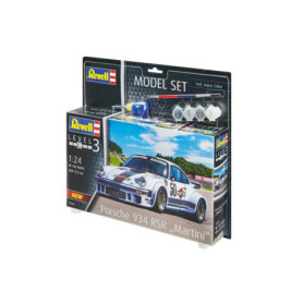 Model Set Porsche 934 RSR Martini, Revell Modellbausatz mit Basiszubehör