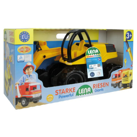 LENA® Starke Riesen Bagger Pro, gelb/schwarz, Schaukarton