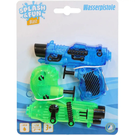 Splash & Fun Wasserpistole Galaxy, 2 Stück, 11 cm, sortiert