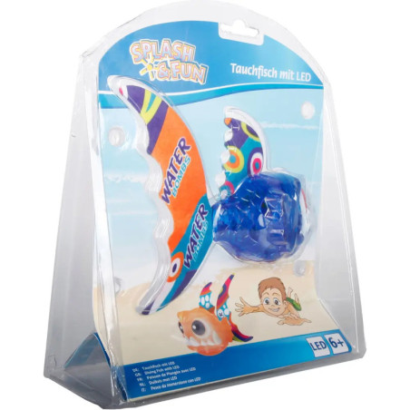 Splash & Fun Tauchfisch mit LED, 2-fach sortiert