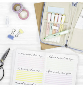 Textmarker - STABILO swing cool Pastel Edition - 4er Pack - Hauch von Minzgrün, rosiges Rouge, Schimmer von Lila, zart