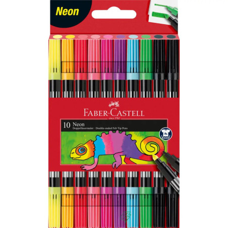 Faber-Castell Doppelfasermaler 10er Etui neon Faber-Castell