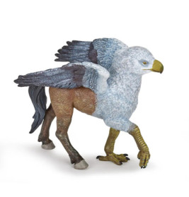 Figur eines Hippogreifs mit Adlerkopf, Flügeln und Vorderbeinen sowie Pferdekörper und Hinterbeinen.
