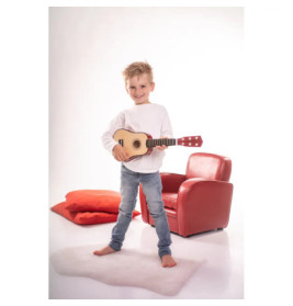 Boogie Bee Holzgitarre mit 6 Saiten, 55 cm