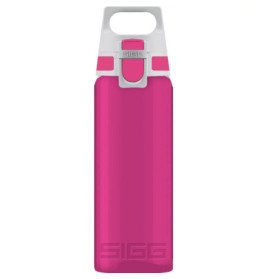 SIGG Total Color berry 0,6 l, BPA frei, Auslaufsicher, Co tauglich
