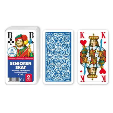 ASS Senioren Skat, französisches Bild. Kartenspiel