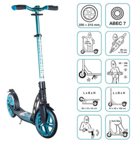Alu Scooter Six Degrees 230mm Vorderrad/215mm Hinterrad