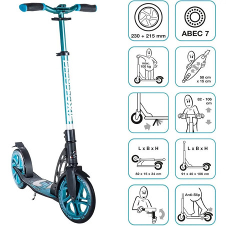 Alu Scooter Six Degrees 230mm Vorderrad/215mm Hinterrad