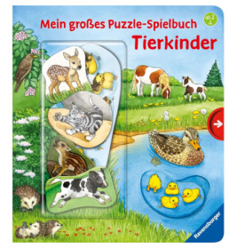 Ravenburger 43812 Mein großes Puzzle-Spielbuch: Tierkinder Pappbilderbuch über 10 Euro