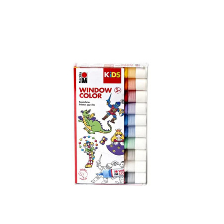 Marabu KiDS WINDOWCOLOR, 10x25 ml, sorti