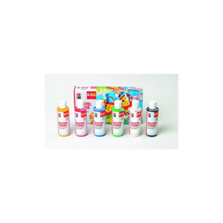 Marabu KiDS BASTELFARBE, 6x80 ml, 6er-So