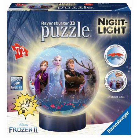 Ravenburger 11141 Puzzle Nachtlicht Disney Frozen 2 3D 72 Teile