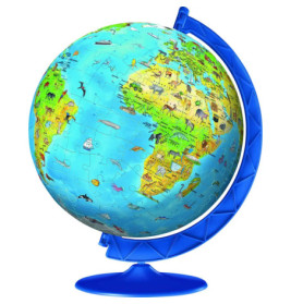 Ravensburger 11160 Puzzle Kinderglobus in deutscher Sprache 3D 180 Teile