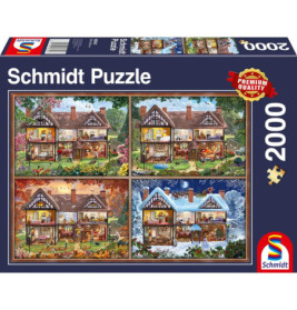 Schmidt Spiele Puzzle Jahreszeiten-Haus, 2000 Teile