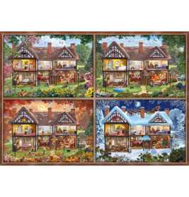 Schmidt Spiele Puzzle Jahreszeiten-Haus, 2000 Teile