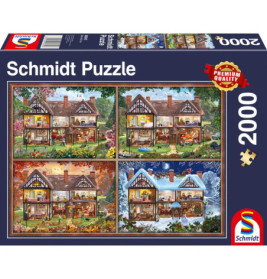 Schmidt Spiele Puzzle Jahreszeiten-Haus, 2000 Teile