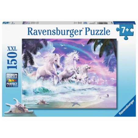 Ravenburger 10057 Puzzle Einhörner am Strand 150 Teile XXL