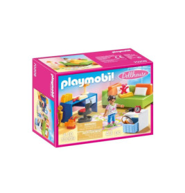 Playmobil Puppenhaus-Set mit Wohnzimmer-Szene, 43 Teile, geeignet für Kinder ab 4 Jahren.