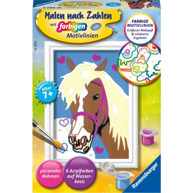 Ravenburger 27693 Malen nach Zahlen Liebes Pferd Malen nach Zahlen Serie F