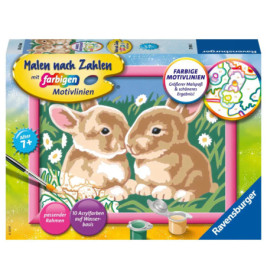Ravenburger 27695 Malen nach Zahlen Niedliche Häschen Malen nach Zahlen Serie E