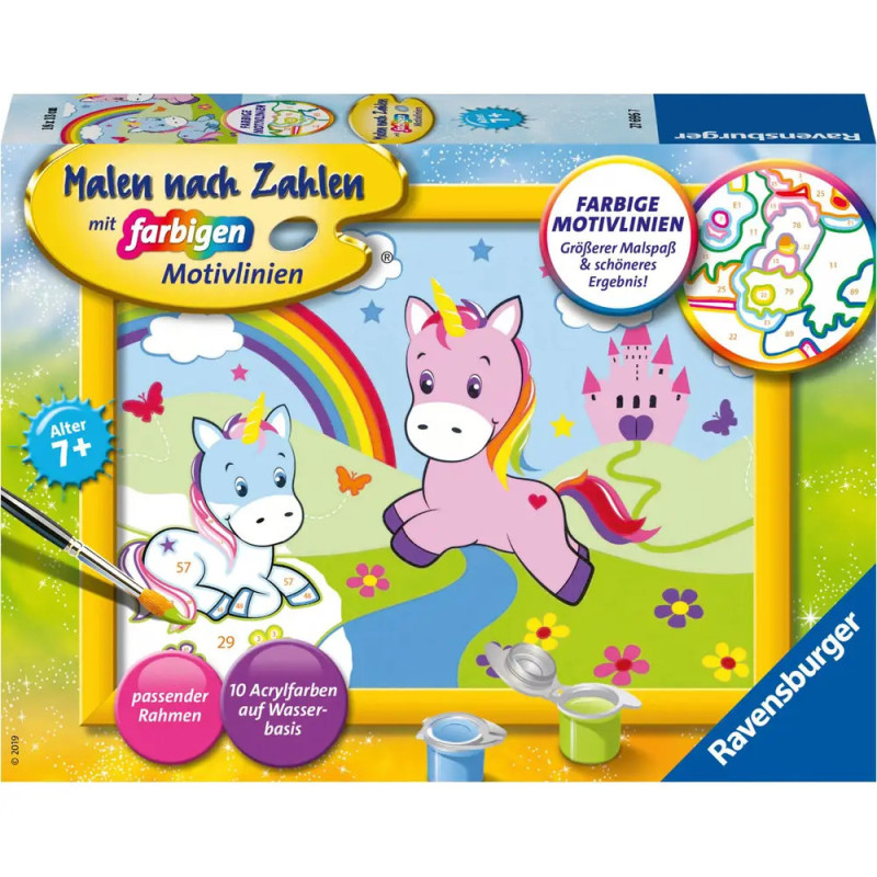 Ravenburger 27696 Malen nach Zahlen Traumhafte Einhornwelt Malen nach Zahlen Serie E
