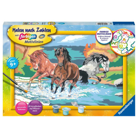 Ravenburger 28492 Malen nach Zahlen Stolze Wildpferde Malen nach Zahlen Serie C