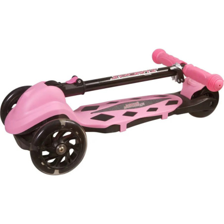 New Sports 3-Wheel Scooter Rosa, klappbar, 110 mm
