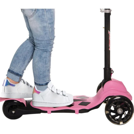 New Sports 3-Wheel Scooter Rosa, klappbar, 110 mm