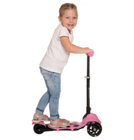 New Sports 3-Wheel Scooter Rosa, klappbar, 110 mm