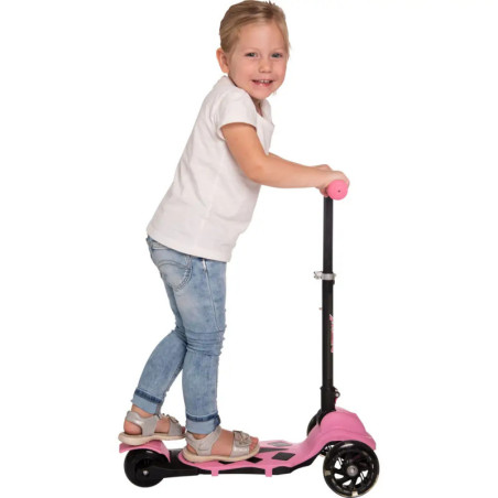 New Sports 3-Wheel Scooter Rosa, klappbar, 110 mm