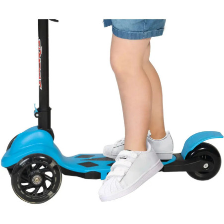 New Sports 3-Wheel Scooter Blau, klappbar, 110 mm