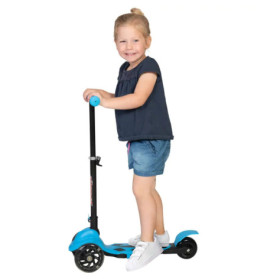 New Sports 3-Wheel Scooter Blau, klappbar, 110 mm