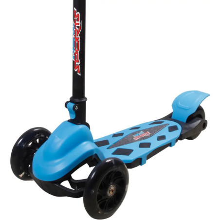 New Sports 3-Wheel Scooter Blau, klappbar, 110 mm