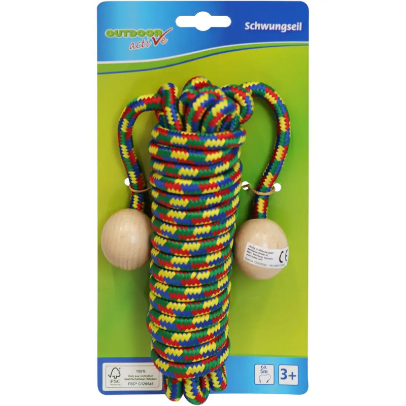 Outdoor active Schwungseil mit Holzkugeln, Länge 5 m