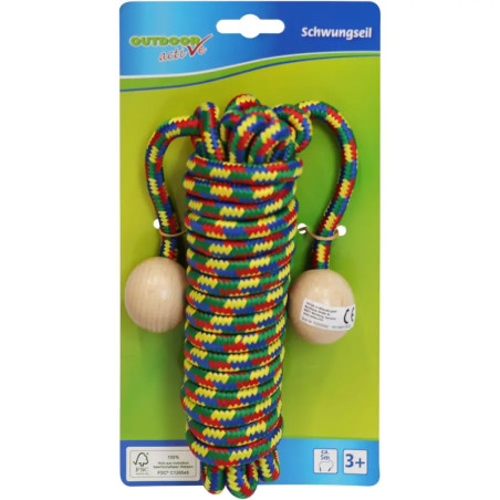 Outdoor active Schwungseil mit Holzkugeln, Länge 5 m