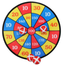 Outdoor active Dartscheibe Klett mit 4 Bällen, _  35 cm