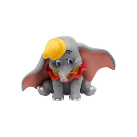 Dumbo-Figur mit großen Ohren, gelbem Hut und rotem Halstuch.