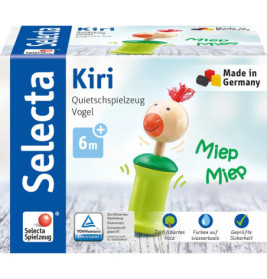 Selecta Kiri Vogel, Greifling mit Quietsche, 13 cm - NEU