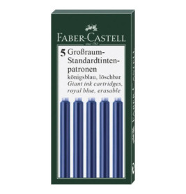 Faber-Castell Großraum-Standardtintenpatronen blau 5er