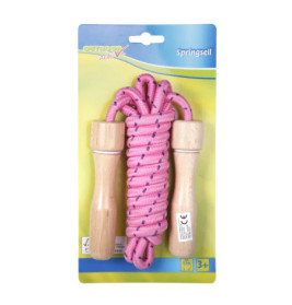 Outdoor active Springseil bunt, Holzgriff, Länge 250 cm, sortiert